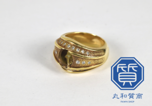 K18 18金 ダイヤモンドつき指輪をお買取させていただきましあ