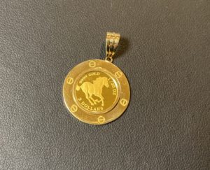 純金(K24,24金)ツバル ホース金貨 ペンダントトップ 1/25ozをお買取！価格の相場は？