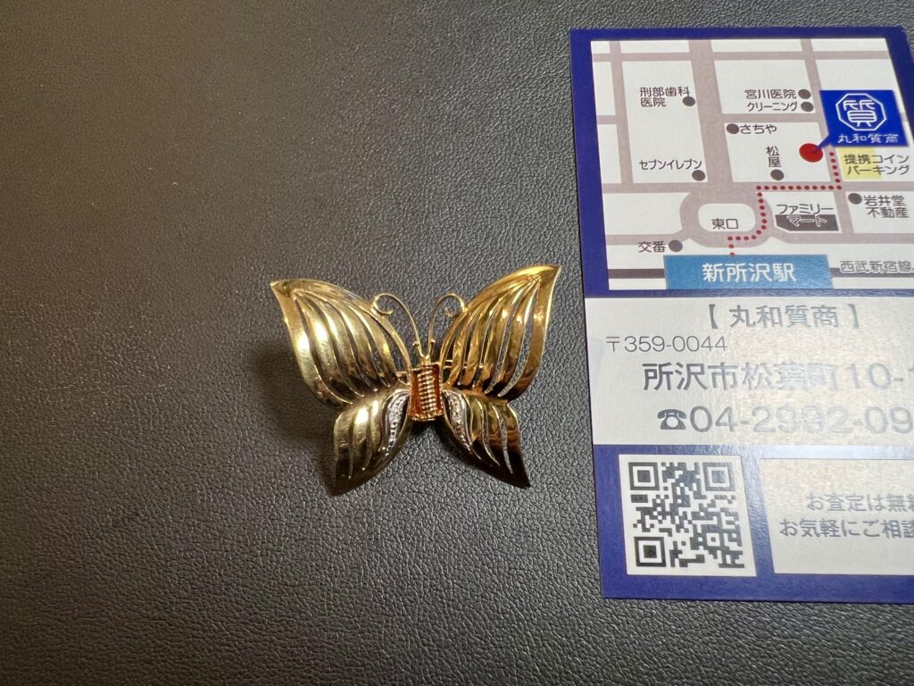金ブローチ プラチナコンビ(K18/Pt900)をお買取！価格の相場は