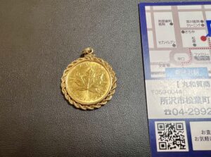 メイプルリーフ金貨 ペンダントトップ 1/2ozをお買取！価格の相場は？
