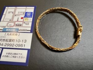 18金ブレスレット(K18,750)をお買取させていただきました。