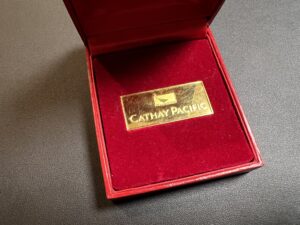 キャセイパシフィック航空 20年記念 純金プレートをお買取